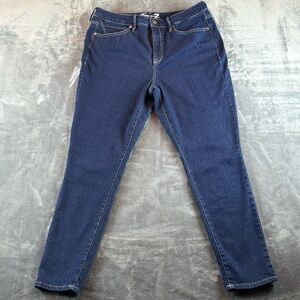 Seven Women's Jeans Size 14 Skinny Dark Wash High Rise